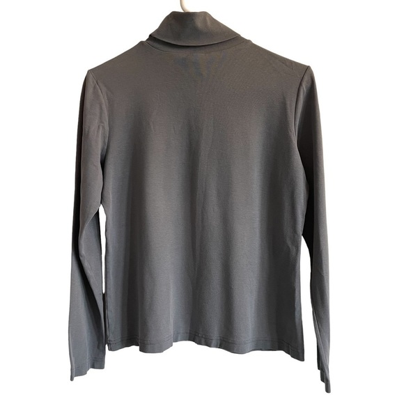 Peruvian Connection Gray Turtleneck Base Layer Tee, Size M - Picture 3 of 7